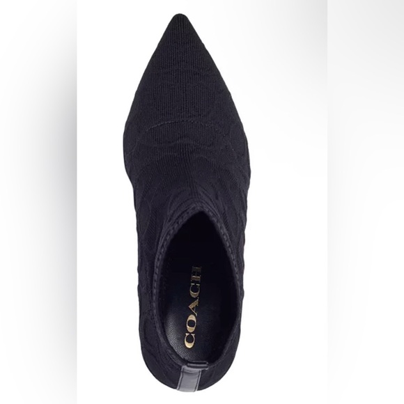 NEW COACH KNIT SOCK BOOTIES IN BLACK 8 - Picture 2 of 10